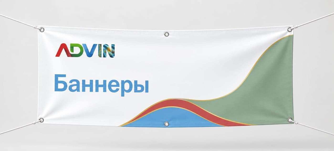 Шетінде люверстері бар баннер: осылар арқылы оны қабырғаға не қоршауға бекітеді